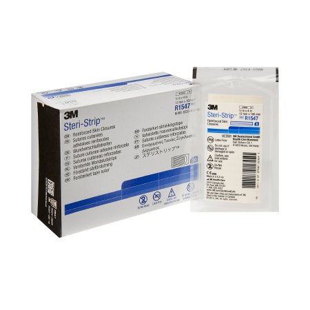 Strips Skin Closure Steri-Strip™ 1/2 X 4 Inch Nonwoven Material Reinforced Strip White (6/PK 50PK/BX 4BX/CS) by Solventum Corporation  ID R1547